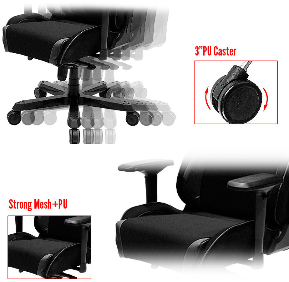 DXRacer OH/KS11/N - компьютерное кресло (Black) купить в интернет-магазине icover