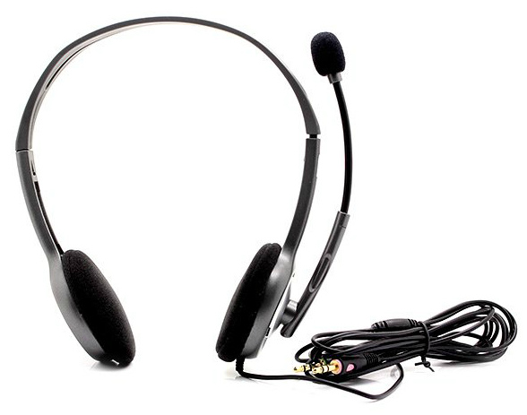 Проводные наушники Logitech Stereo Headset H110 (981-000271) с микрофоном (Silver) купить в интернет-магазине icover