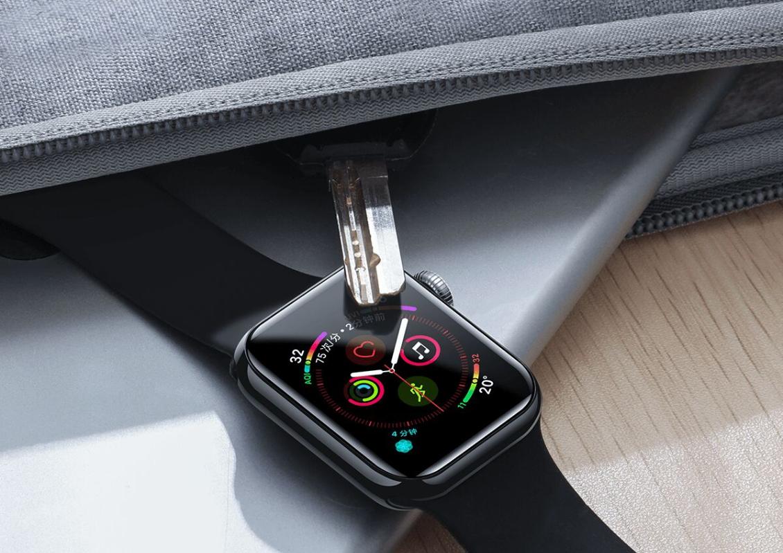 Защитное стекло Baseus Full-screen Curved Tempered Glass (SGAPWA4-H01) для Apple Watch series SE/6/4 44mm (Black) купить в интернет-магазине icover