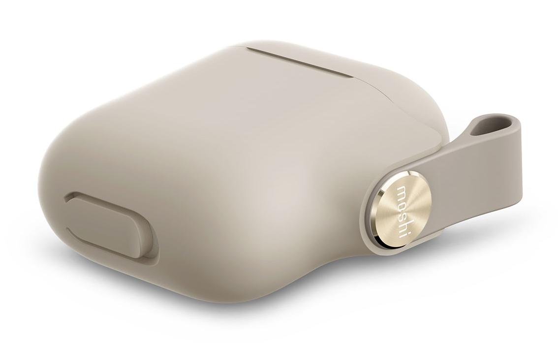 Чехол Moshi Pebbo (99MO123161) для AirPods (Savanna Beige) купить в интернет-магазине icover