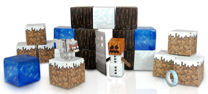 Jazwares Minecraft Снежный биом - конструктор из бумаги купить в интернет-магазине icover