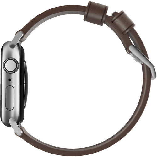Ремешок Nomad Modern Strap (NM1A4RSM00) для Apple Watch Series SE/6/2/3/4 42/44 mm (Brown/Silver) купить в интернет-магазине icover