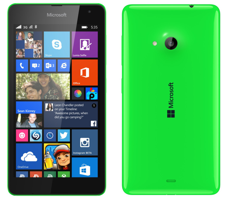 Смартфон Microsoft Lumia 535 Dual Sim (Green) купить в интернет-магазине icover