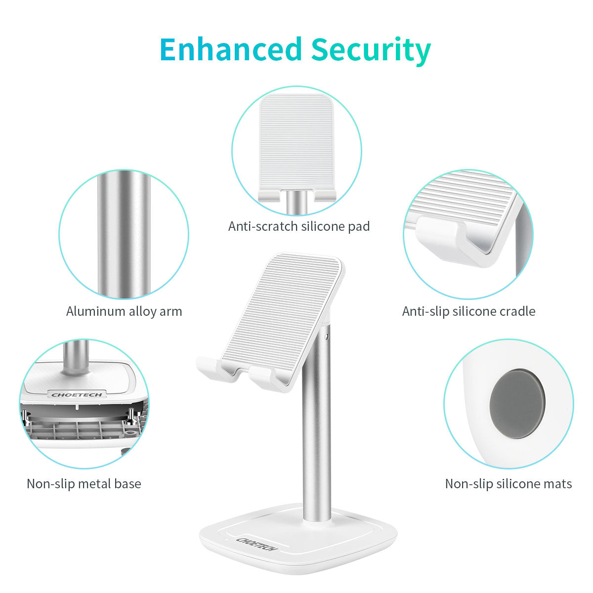 Подставка Choetech Handy Stander H035 для планшетов и смартфонов (White) купить в интернет-магазине icover