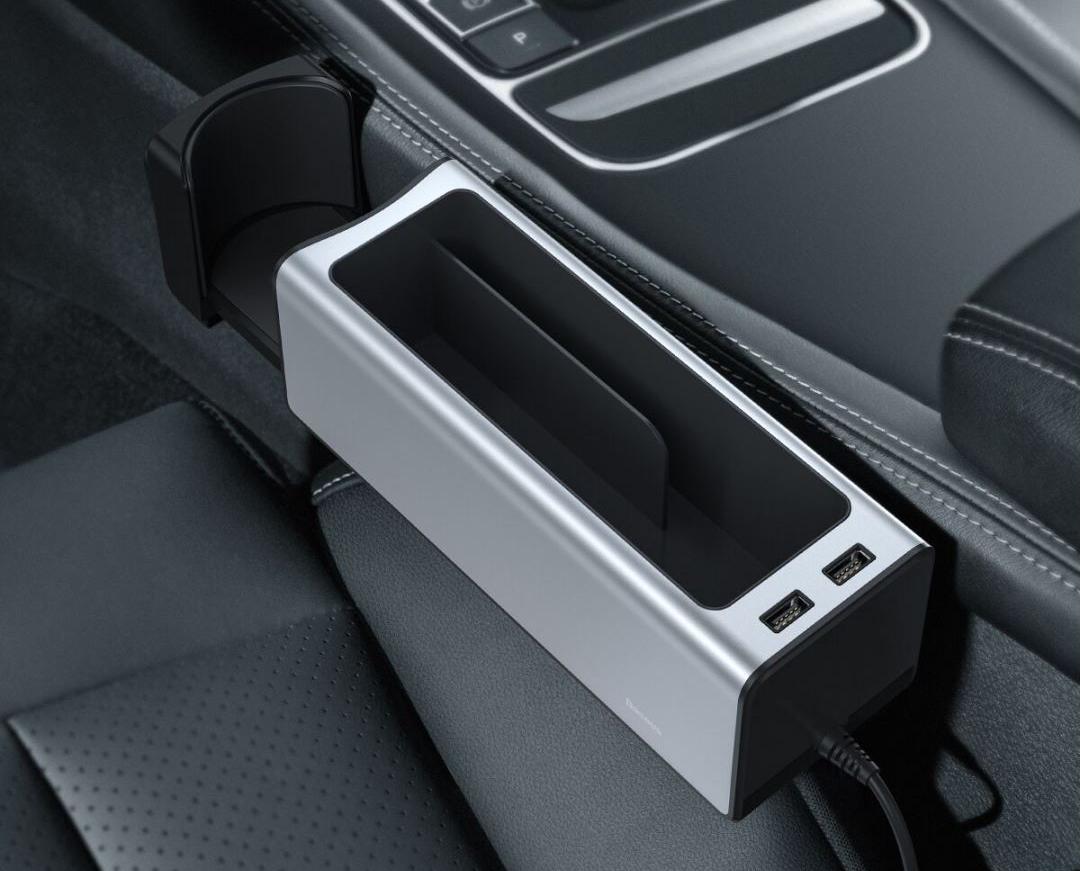 BASEUS Deluxe Metal Armrest Console Organizer 5