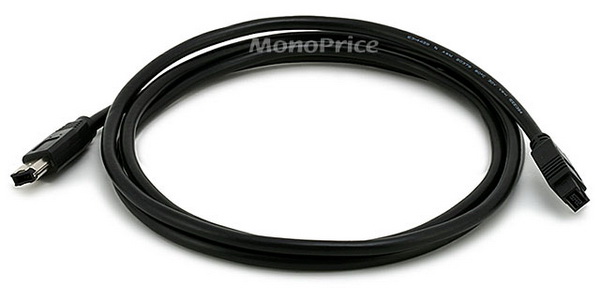 Monoprice Bilingual FireWire 800 - FireWire 400 Cable (9 PIN/ 6PIN) Black купить в интернет-магазине icover