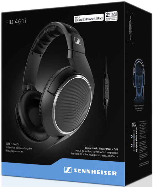 Sennheiser HD 461i (506775) - полноразмерные наушники (Black) купить в интернет-магазине icover