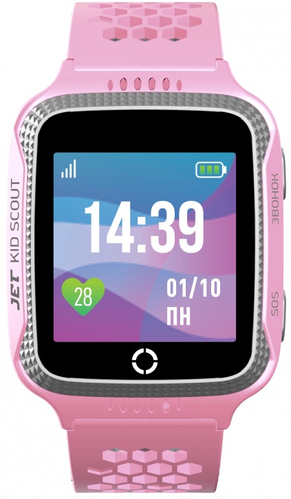 Детские умные часы Jet Kid SCOUT (Pink/Grey) купить в интернет-магазине icover
