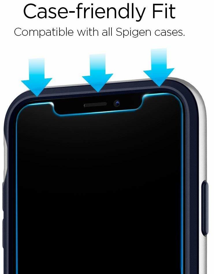 Защитное стекло Spigen Glas.tR SLIM HD (063GL24514) для iPhone Xs/X/11 Pro (Clear) купить в интернет-магазине icover