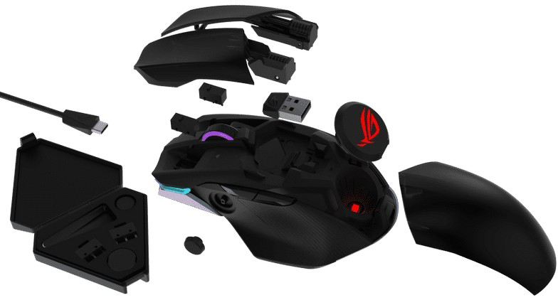 Беспроводная игровая мышь Asus ROG Chakram 90MP01K0-BMUA00 (Black) купить в интернет-магазине icover