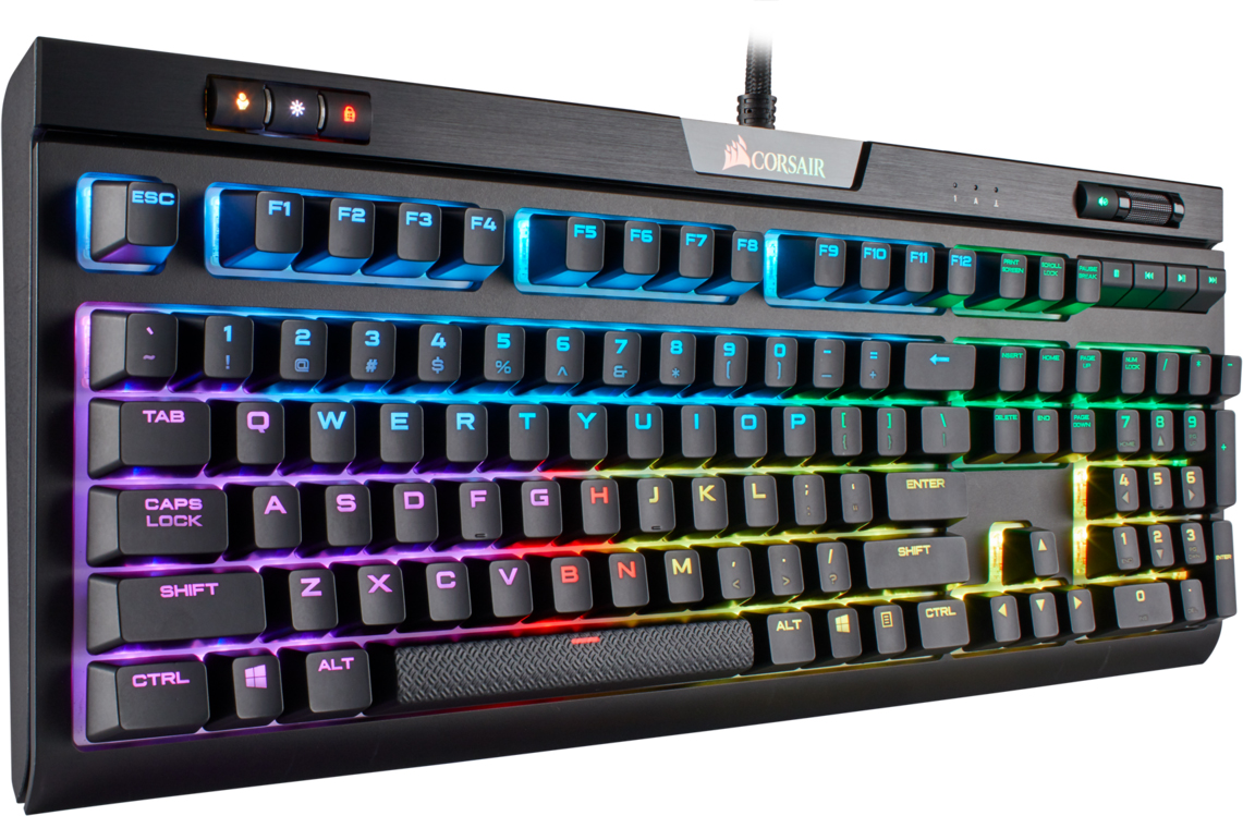 Игровая клавиатура Corsair STRAFE RGB MK.2 Cherry MX Silent CH-9104113-RU (Black) купить в интернет-магазине icover
