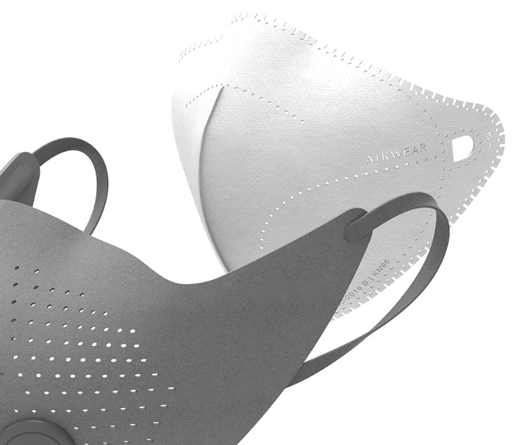 Xiaomi Mijia AirWear Mask - маска для очищения воздуха (Grey) купить в интернет-магазине icover
