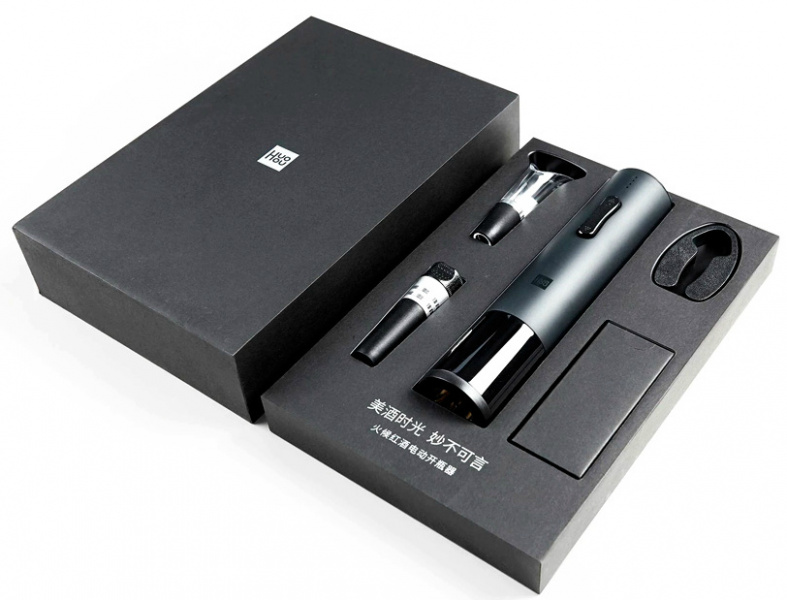 Электрический штопор с базовым набором аксессуаров Xiaomi Huo Hou Electric Wine Bottle Opener HU0047 (Black) купить в интернет-магазине icover