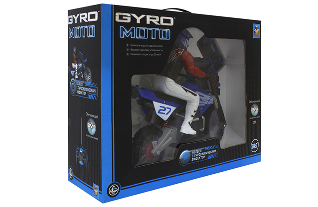 1Toy Gyro-Moto - радиоуправляемый мотоцикл (Blue) купить в интернет-магазине icover