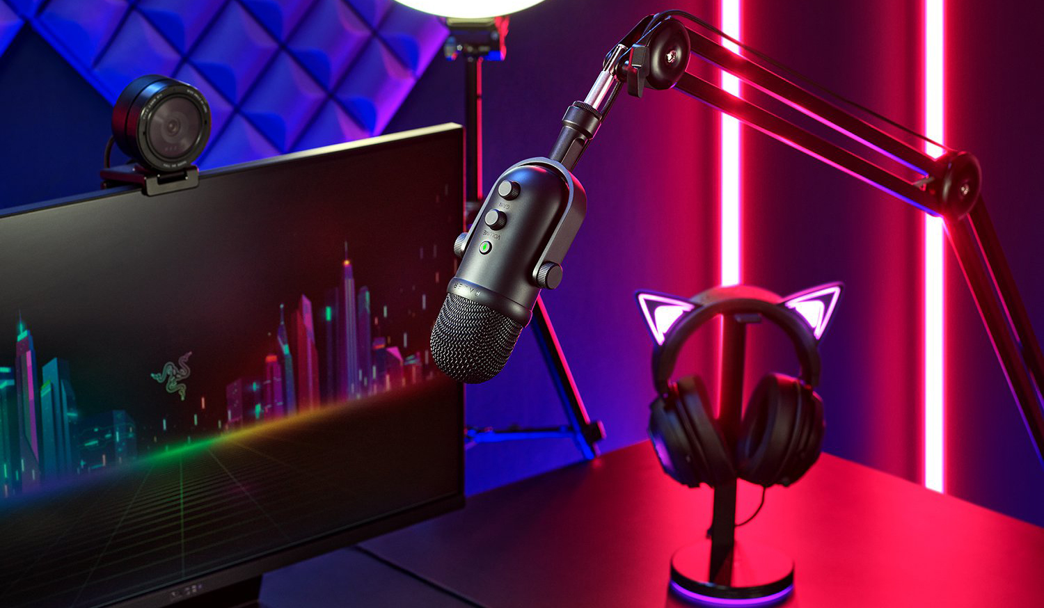 Микрофон Razer Seiren V2 Pro RZ19-04040100-R3M1 (Black) купить в интернет-магазине icover