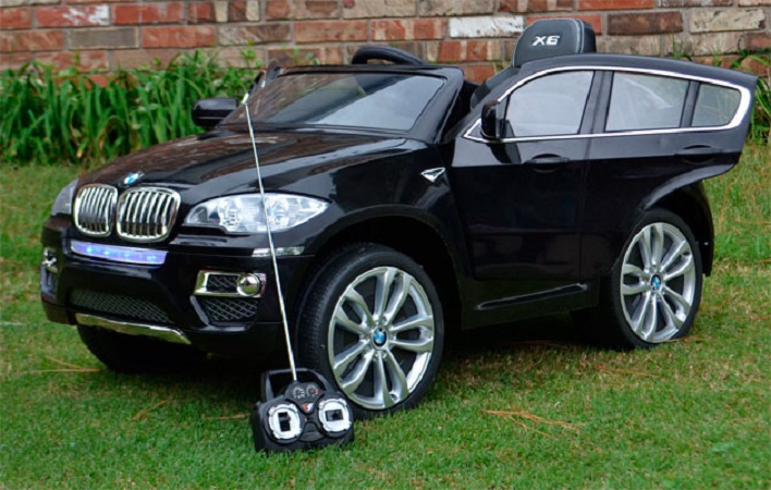 Barty BMW X6 (BMW-X6-JA-JJ258_black1) - электромобиль одноместный + кожаный чехол на сиденье (Glossy black) купить в интернет-магазине icover