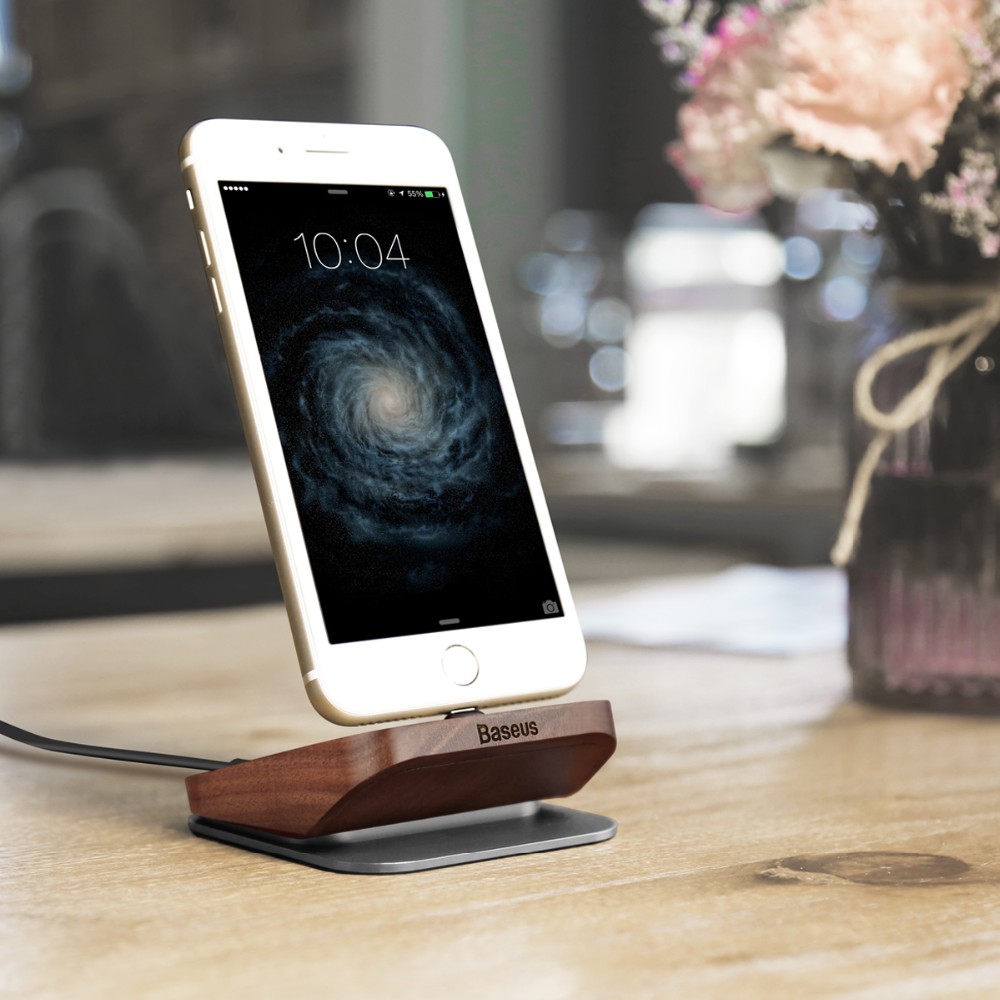 Док-станция Baseus DuoWood Desktop Charging для iPhone (Wood) купить в интернет-магазине icover