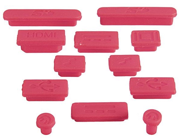 Заглушки портов i-Blason Anti Dust Cup 12psc для MacBook Pro Retina/Macbook Air (Crimson) купить в интернет-магазине icover