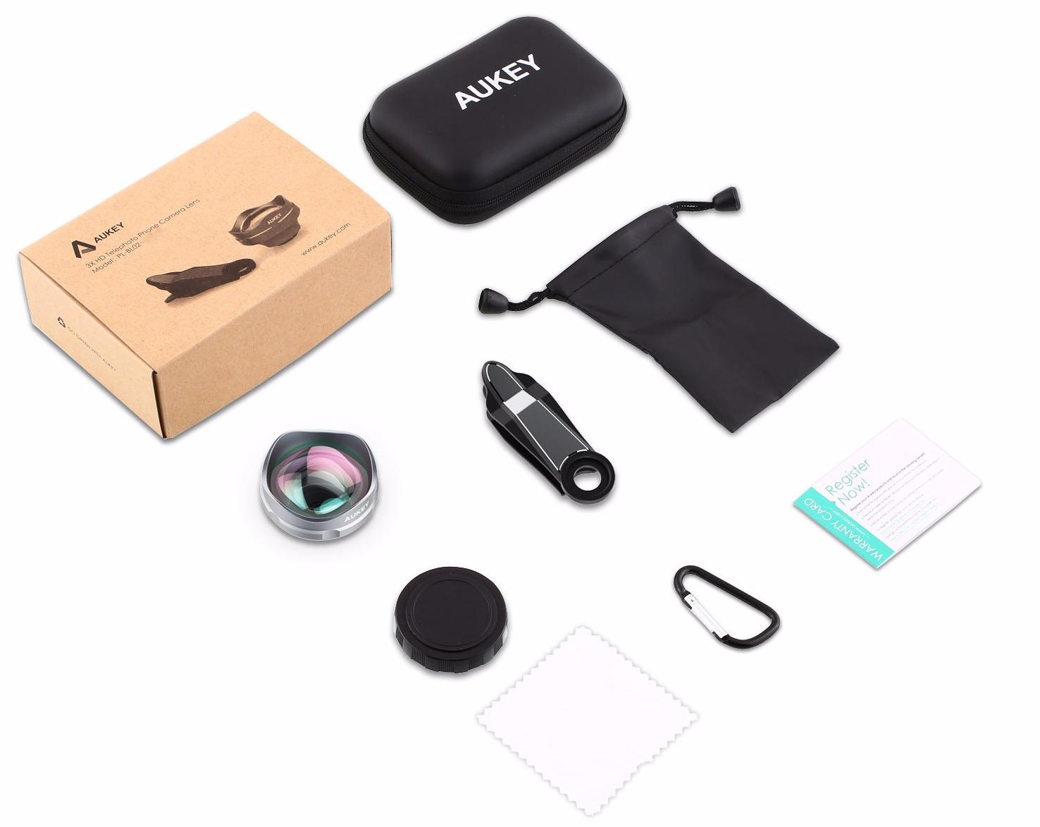 Объектив Aukey Optic Pro 3X Telephoto Lens PL-BL02 для мобильных устройств (Black) купить в интернет-магазине icover