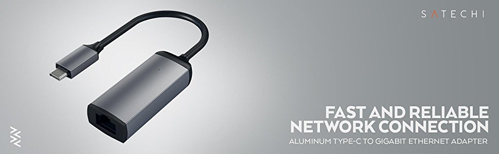 Адаптер Satechi Aluminium USB-C to Ethernet ST-TCENM (Space Gray) купить в интернет-магазине icover