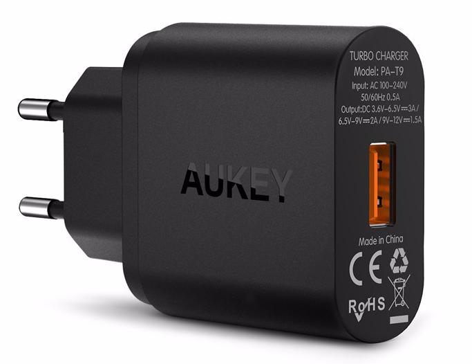 Комплект для зарядки Aukey 3 in 1 Car Charger CC-T8 + Wall PA-T9 + Cable CB-BAL3 (Black) купить в интернет-магазине icover