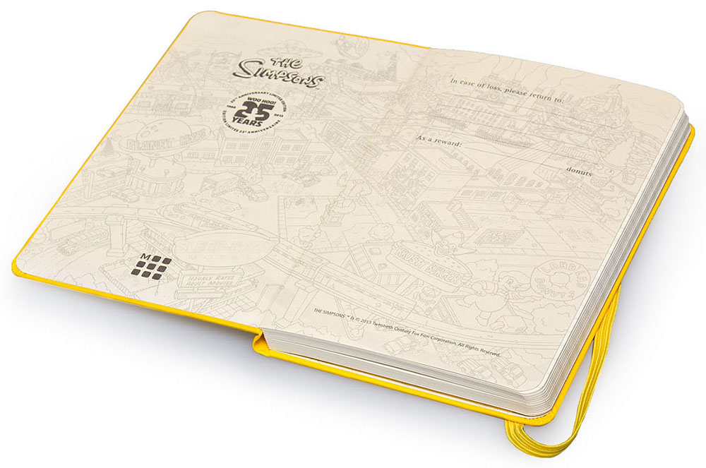 Moleskine The Simpsons Large (LESIQP060) - блокнот в линейку (Yellow) купить в интернет-магазине icover