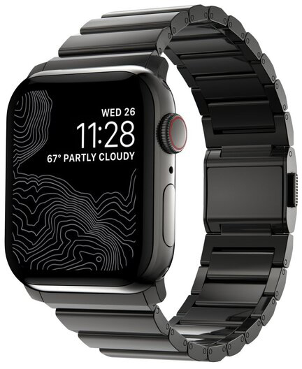 Ремешок Nomad Steel Band v2 для Apple Watch Series SE/6/2/3/4 42/44 mm (Grey) купить в интернет-магазине icover