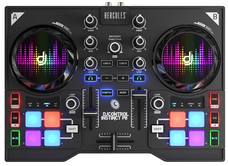 DJ-контроллер Hercules DJControl Instinct P8 Party Pack (Black) купить в интернет-магазине icover