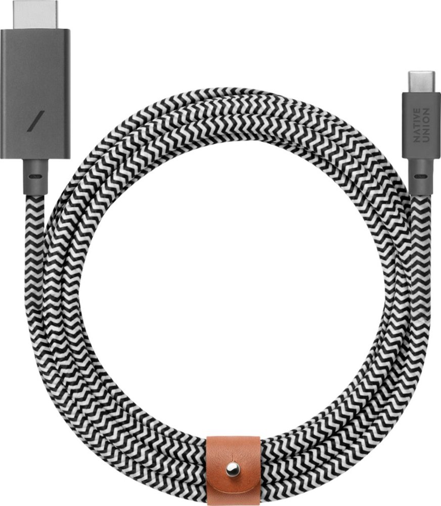 

Кабель Native Union (BELT-C-HDMI-ZEB-3) USB-C to HDMI 3m (Zebra)