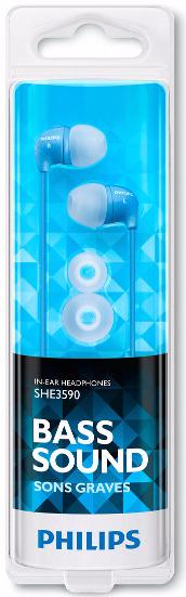 Philips SHE3590 - внутриканальные наушники (Blue) купить в интернет-магазине icover