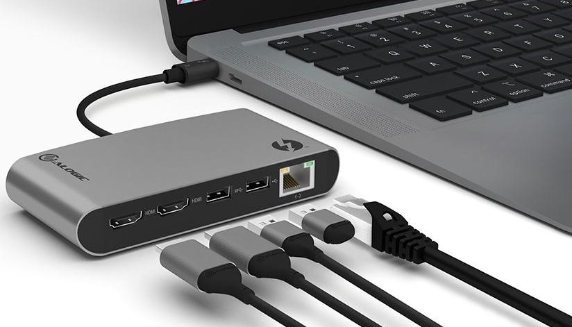 Хаб Alogic ThunderBolt 3 Dual HDMI TB3D2HDPBL-SGR (Space Grey) купить в интернет-магазине icover