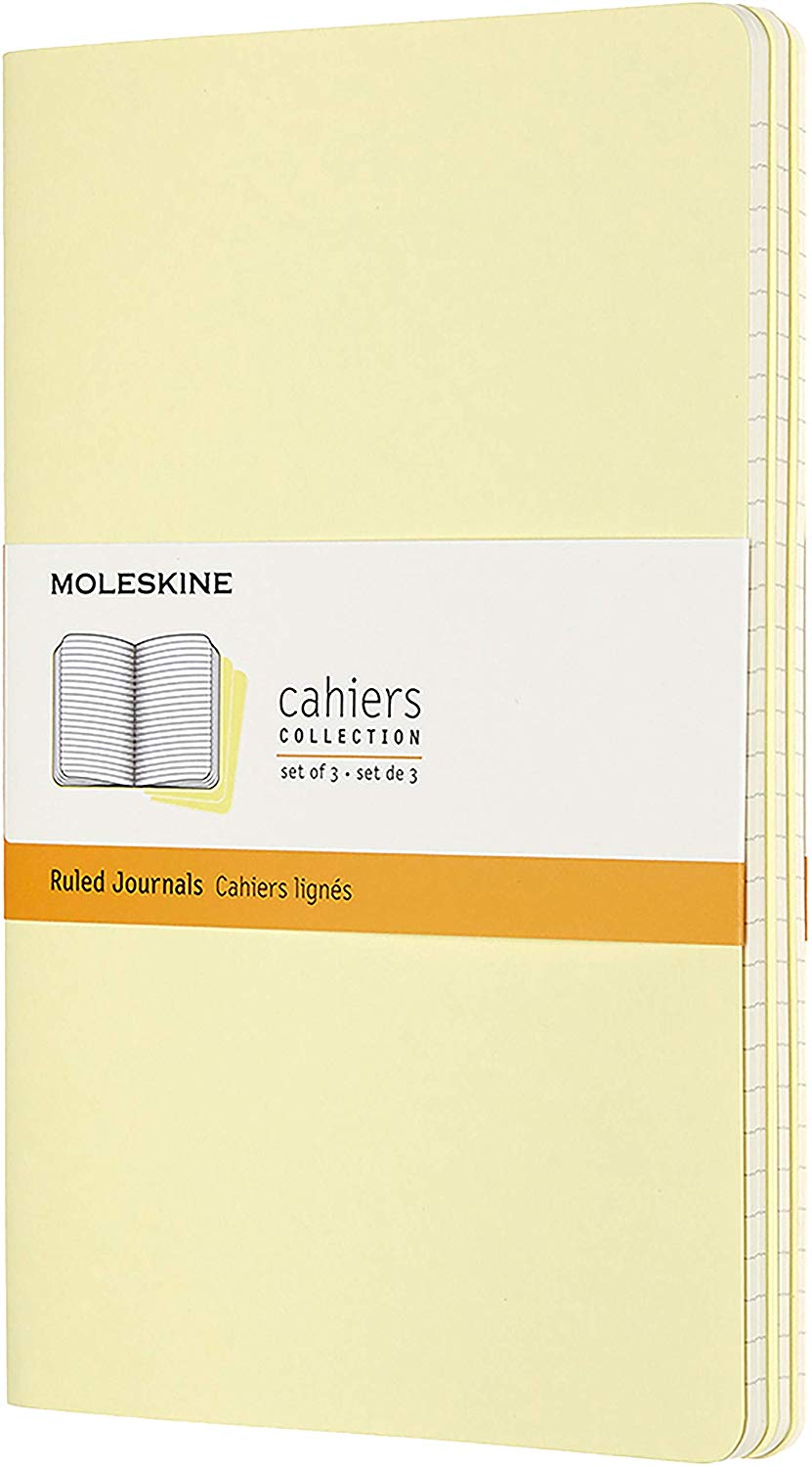 

Набор Moleskine Cahier Journal Large (CH016M23) 3 блокнота в линейку (Tender Yellow)