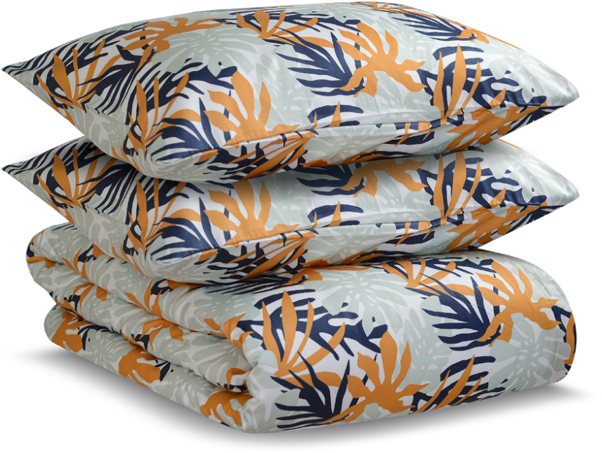 

Комплект постельного белья двуспальный из сатина Tkano с принтом Leaves из коллекции Wild