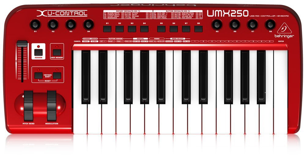 Миди-клавиатура Behringer U-Control UMX250 (Red) купить в интернет-магазине icover