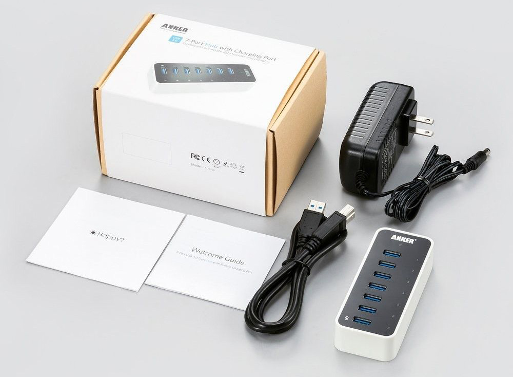 Anker Hub USB 3.0 (68ANHUB-BV7EA) - USB-концентратор (White) купить в интернет-магазине icover