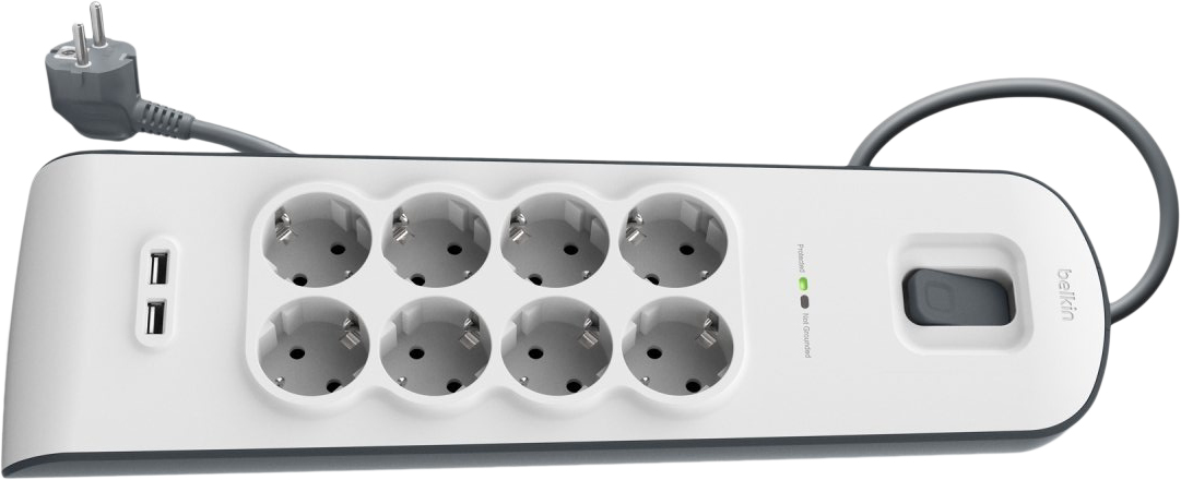 Сетевой фильтр Belkin Surge Protectors BSV804vf2M (White) купить в интернет-магазине icover