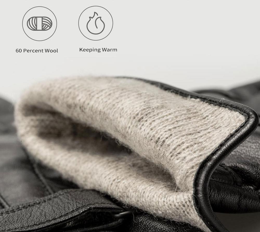 Мужские перчатки Xiaomi Qimian Spanish Lambskin Touch Gloves L (Black) купить в интернет-магазине icover