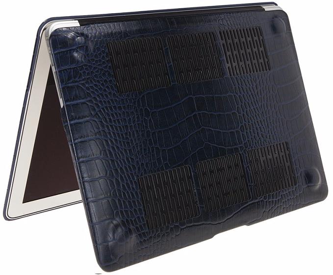 Чехол Heddy Leather Hardshell (HD-N-A-15-01-04) для MacBook Pro 15'' Retina (Croco Dark Blue) купить в интернет-магазине icover
