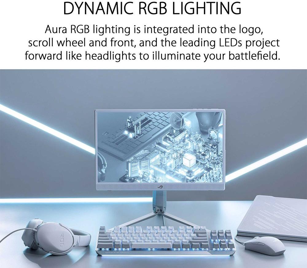 Игровая мышь Asus ROG Strix Impact II 90MP02C0-BMUA00 (Moonlight White) купить в интернет-магазине icover