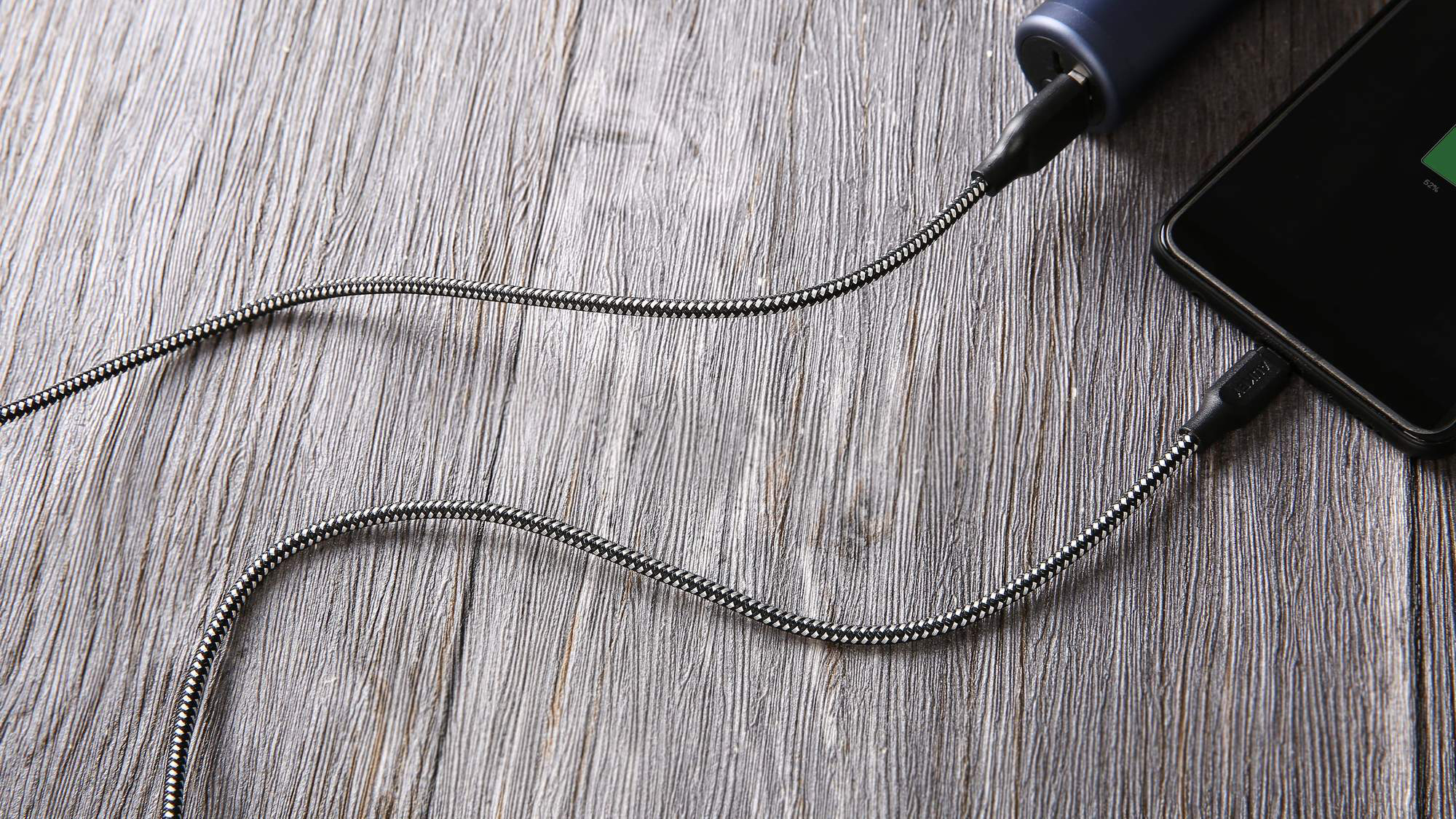 Кабель Aukey Braided Nylon (CB-AM1) microUSB to USB-A 1.2m (Black) купить в интернет-магазине icover
