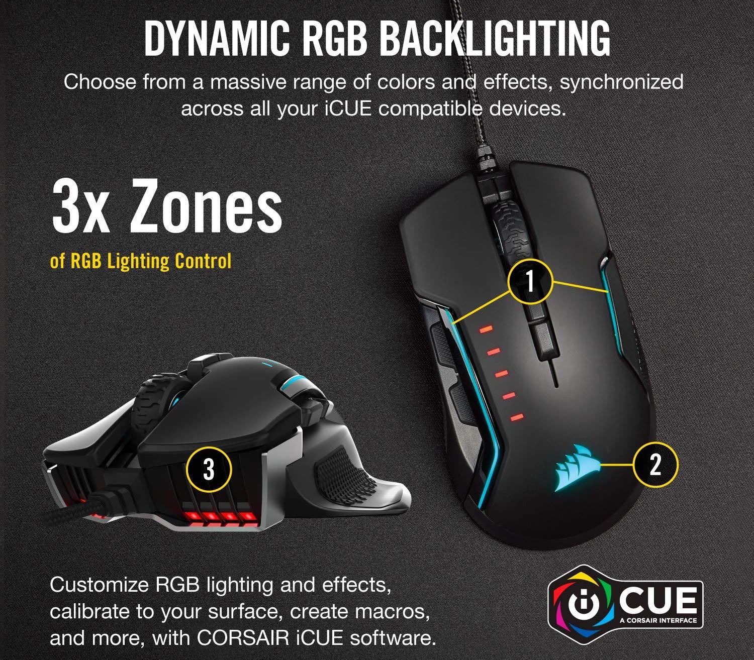 Игровая мышь Corsair Gaming Glaive RGB Pro CH-9302311-EU (Aluminum) купить в интернет-магазине icover