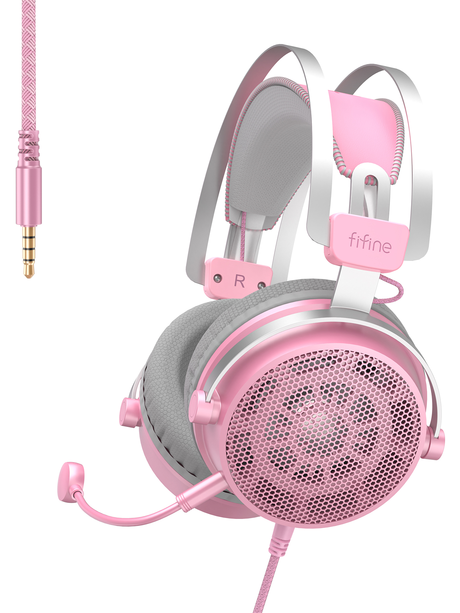 Наушники мониторные Fifine H18 Gaming Headsets (Pink) купить в интернет-магазине icover