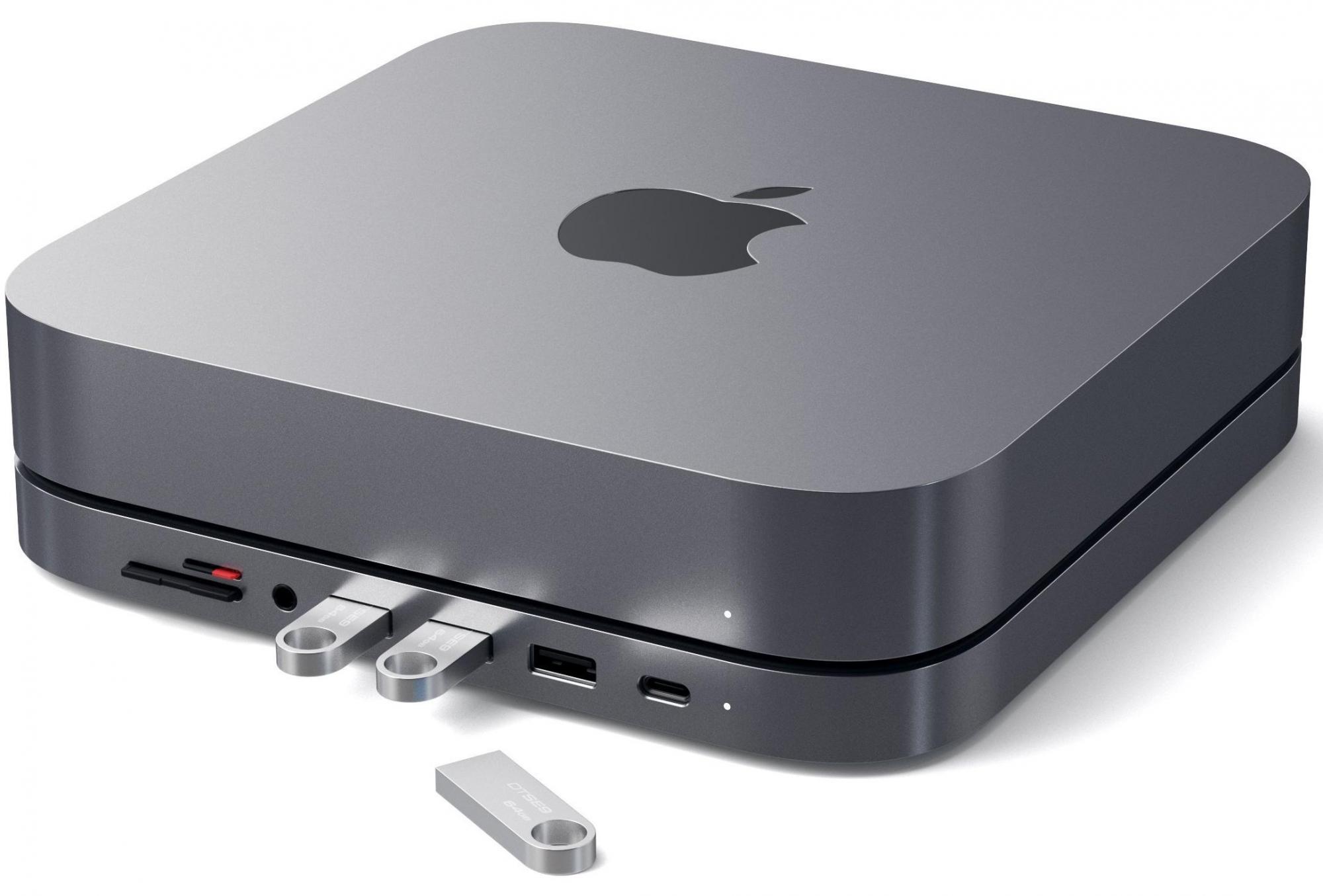 Апле мини. Satechi док станция Mac Mini. Mac Mini 2020. Док-станция Satechi Mac Mini Stand & Hub. USB хаб Satechi для Mac Mini.
