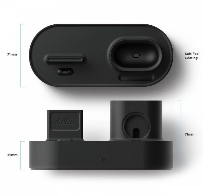 Док-станция Elago Charging Hub 3 in 1 (EST-TRIO-BK) для устройств Apple (Black) купить в интернет-магазине icover