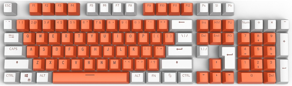 Комплект клавиш Dark Project Keycaps KS-8 (Orange/White) купить в интернет-магазине icover