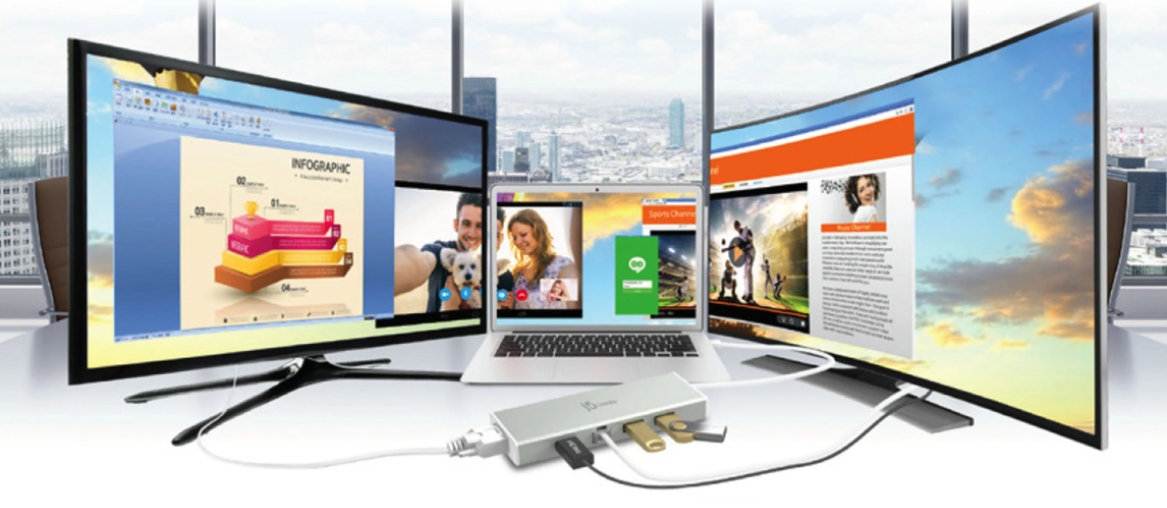 USB-концентратор j5create Mini Dock USB 3.0 JUD380 (Silver) купить в интернет-магазине icover