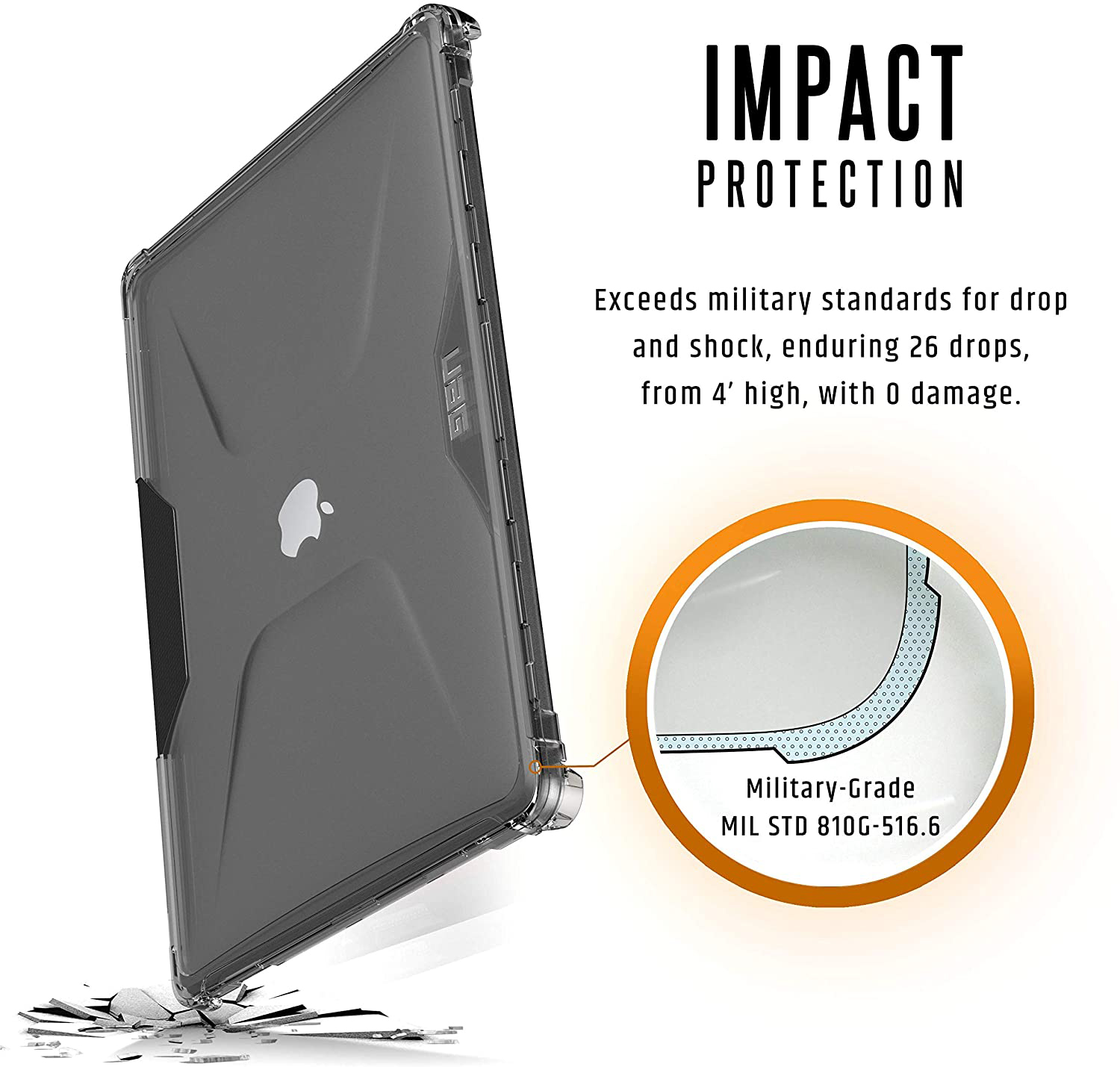 Защитный чехол UAG Plyo (132102114343) для MacBook Pro 16" 2019 (Ice) купить в интернет-магазине icover