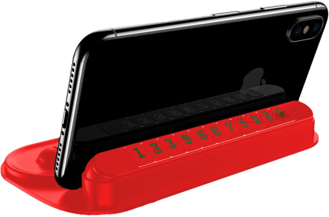 Парковочная карта с держателем для телефона Baseus Horizon Silicone Parking Number Card Bracket ACNUM-PM09 (Red) купить в интернет-магазине icover
