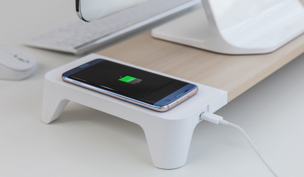 Подставка для монитора Pallo Woody Wireless Charger (White) купить в интернет-магазине icover