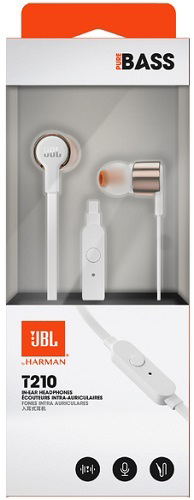 JBL T210 - внутриканальная гарнитура (Gold) купить в интернет-магазине icover